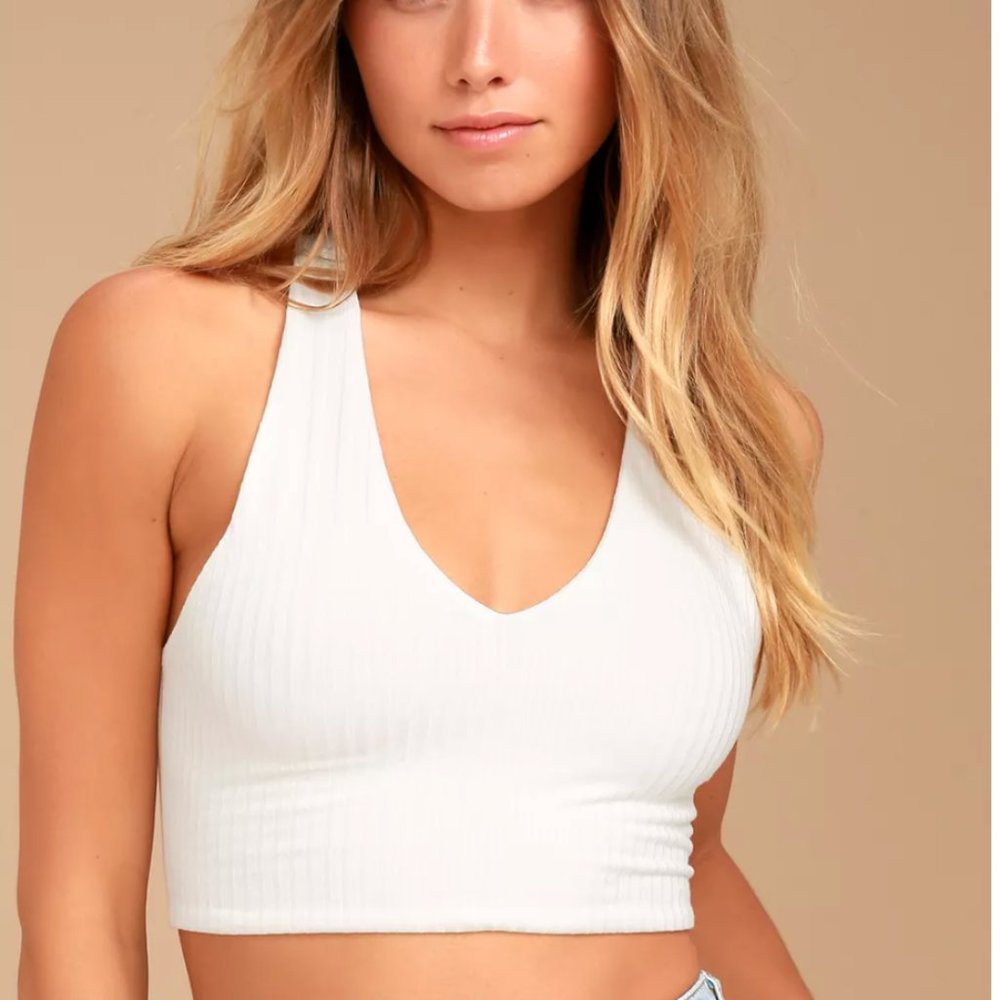 Lulus Party Vibes White Crop Top